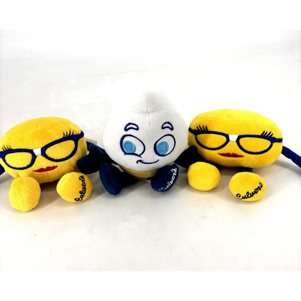 Lot of 3 Culvers Promo Plush Scoopie Ice‎ Cream & Goldie Girl Cheese Curd